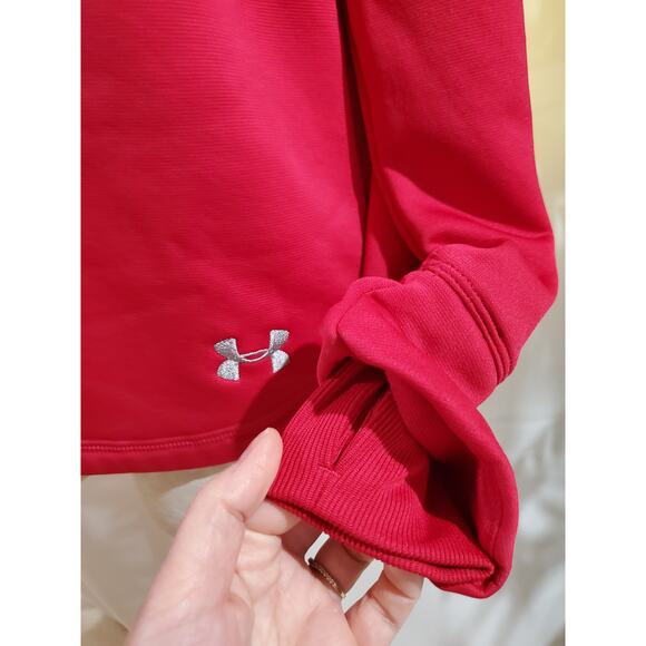 Under Armour Womens Storm 1 Hot Pink 1/4 Zip Fleece Lined Pullover Size S Active - Picture 6 of 11